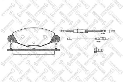 Комплект тормозных колодок STELLOX 838 004B-SX